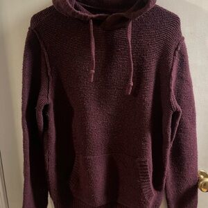 American Eagle Burgundy Knit Hoodie